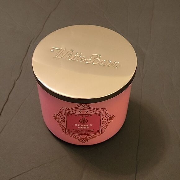 BRAND NEW BATH & BODY WORKS BUBBLY ROSE 3-Wick LARGE 14.5 oz CANDLE - Picture 2 of 11